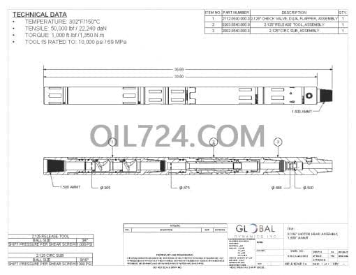 GDI 2.125" Heavy Duty Motorhead, Assembly - 1.500" AMMT 0303.0540.000.0 - Image 2
