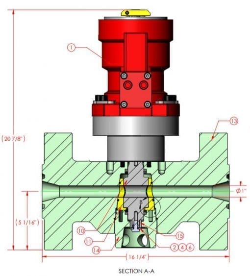 MSI 1″ x 1 13/16 Flanged Plug Valve VA0686-PSL3