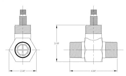 EDD Threaded Turbine Flow Meter 5.0875H - Image 3