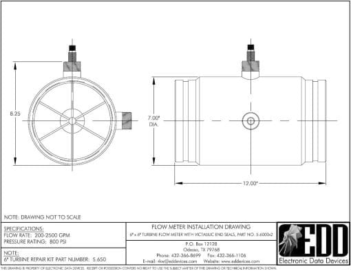EDD Grooved Turbine Flow Meter 5.6000-2 - Image 2